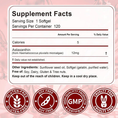 Astaxanthin 12mg Softgels