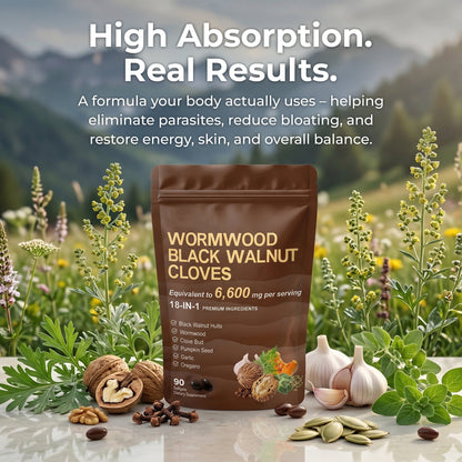 Flush Out Hidden Parasites & Larva with Wormwood Black Walnut Cloves