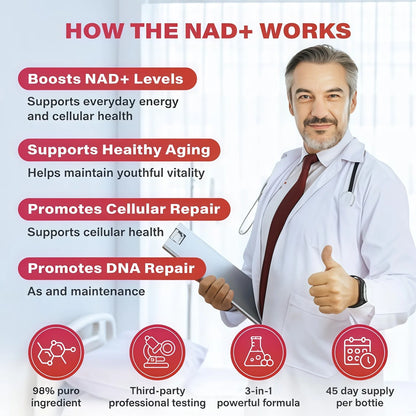 DAILY NAD+ NUTRITION SUPPORT FOREVERYDAY WELLNESS
