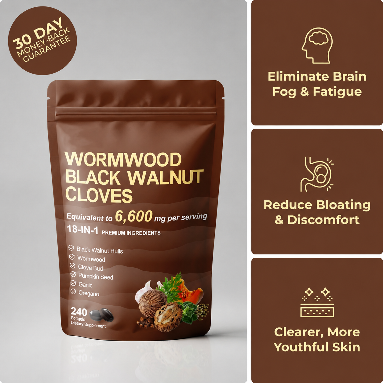 Flush Out Hidden Parasites & Larva with Wormwood Black Walnut Cloves